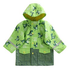 HAS 孩童恐龍印花連帽雨衣