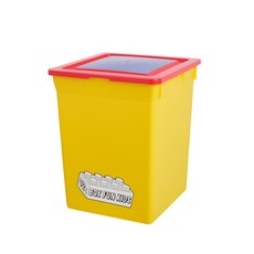코딜 장난감 보관함 32L, 옐로우, 1개