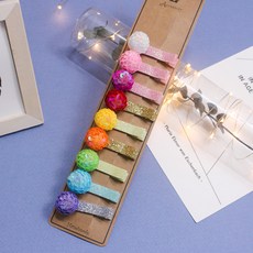 小球亮片髮夾 9入組合