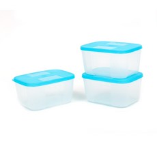 Tupperware 冷凍保鮮盒 藍色 M號 700ml, 1件, 3個