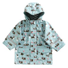 HAS 兒童威爾士柯基犬藍色雨衣