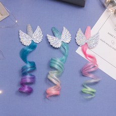 髮夾式彩色假髮 3入