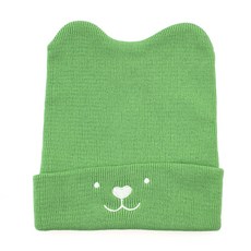 우주아이 유아동용 곰돌이자수 비니