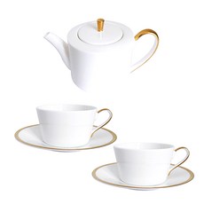 Twig NEWYORK 金邊雙人茶具組, 混色, 1套