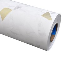 현대인테리어필름 에어프리 생활방수 접착식 대리석시트지필름 GEH154, 마블트라이앵글골드, 폭 1230mm x 길이 2.5m