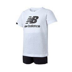 뉴발란스키즈 아동용 빅로고 CP 3부 반팔 스포츠 상하의 세트 NK9YA2101U