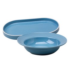 MAISON OBJET 黑森林早午餐套組 2 件河藍色, 河藍, 意大利面球+橢圓盤