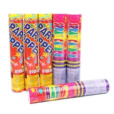 파티해 웨딩용 폭죽세트 12 종이 릴테잎 3p + 은박 릴테잎 3p, 혼합색상, 1세트