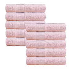 Songwol 松月 棉質素色毛巾 120g, 粉色的, 10個