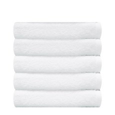 松巾輕美32毛巾80g棉紗, 白色的, 5個