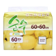 檸檬味寵物清潔墊 M號 60入, 1包, 60片