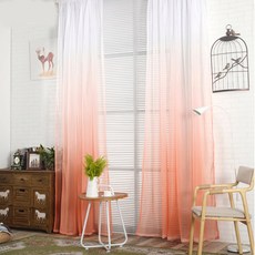 室內設計漸層雪紡窗簾, 紅色