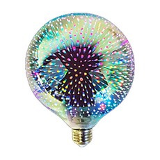 3色銀河護眼LED燈泡 G125 1.5W, RGB, 1個