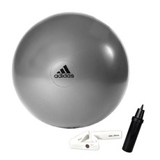 adidas 愛迪達 健身球+充氣筒+健身球捲尺組, 灰色