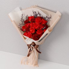 조화 클래식 카네이션 꽃다발, 레드믹스, 1개