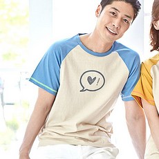 monfimafi 愛心對話框家庭短袖服