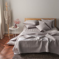 넬소노 베니 퓨어 모달 패밀리 패드 + 베개 커버 세트, 그레이