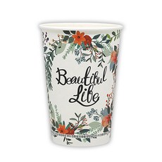 Modampack 環保花朵紙杯 390ml, 150入, 1個