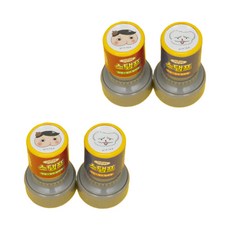 i-seum 屁屁偵探人物圖章 2款*2入, 藍/橘, 1組, 黃色