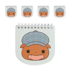 Mirae N Iseum 屁屁偵探 角色造型筆記本, 藍色(棕色), 5個