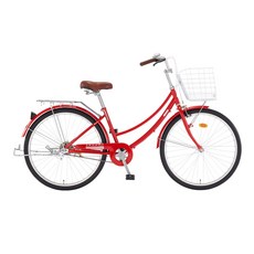 삼천리자전거 시티형자전거 선데이 1단 66.04cm, 레드, 171cm, 1개