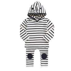 GREEN BEBE 孩童春秋條紋連帽上衣褲子組