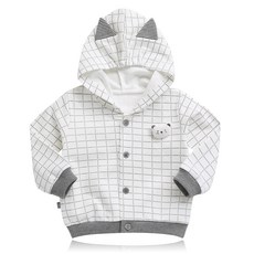 GREEN BEBE 孩童方格連帽外套