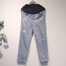 이얀 임부용 데일리 일자 트임 청바지