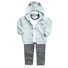 GREEN BEBE 孩童格子套裝3入組