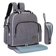 QIMIAOBABY 多功能單肩背包組 QM-1496, 灰色