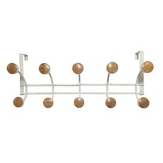 10件鐵絲門掛鉤衣架在森林裡, 白色的, 1個