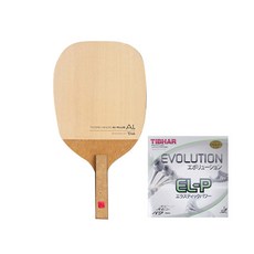 TMOUNT TCore Hinoki AI Plus直板桌球拍+Evolution膠皮 EL-P 紅色, 單品