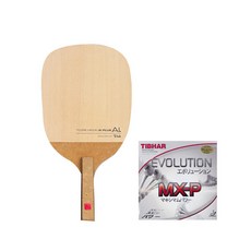 TMOUNT TCore Hinoki AI Plus直板桌球拍+Tiba Evolution膠皮 MX-P 紅色, 單品