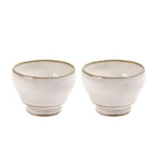 手工陶瓷清酒杯, 象牙, 2個