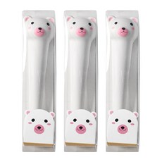 2Youngdesign 軟軟舒壓中性筆, 白熊, 3個