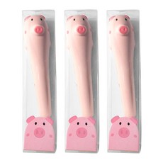 2Youngdesign 軟軟舒壓中性筆, 豬, 3個