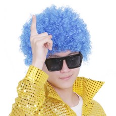 파티공구 삐에로 가발 2p, 블루