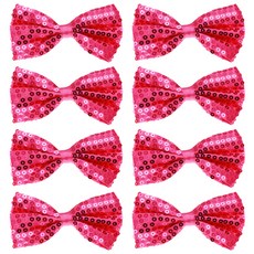 Party09 高級亮片蝴蝶領結, 桃紅色, 8個