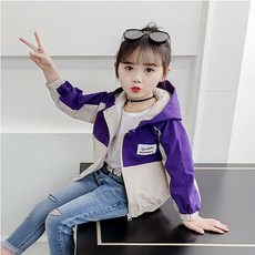 Orenjidamom 兒童撞色邊框夾克