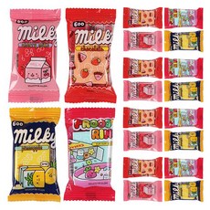 SSUEIM&CCLIM 4種乳白色橡皮擦, 隨機發貨, 20個