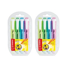 STABILO 思筆樂 Swing Cool 4色螢光筆組, 混合色, 2套