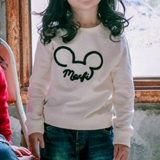 monfimafi 米奇耳朵圖案長袖衛衣