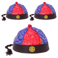 LivingDA 中國風帽子附辮子 大, 混合顏色, 3個