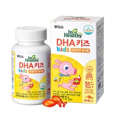 일동후디스 DHA 키즈 식물성 오메가3 츄어블 오렌지맛, 1개, 60정