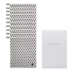 Songwol 松月 印花可掛式擦手巾+包裝禮盒, 灰色的, 10套