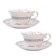 Noritake 花更紗花朵茶杯組, 藍色, 2套