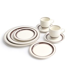 Carnezuz Snowton 早午餐餐具套組 2 人 8p, 棕色, 5種餐具