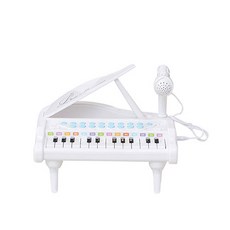 베이블퓨어리 유아 미니 베이직 그랜드 피아노 완구, 화이트, 1개