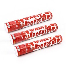 파티해 웨딩 은박하트 폭죽, 레드, 3개