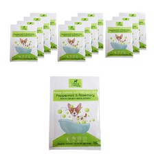 自然療法寵物碳酸鹽清潔劑薄荷和迷迭香味, 15克, 12個